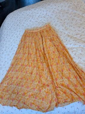 Jackson Rowe Women's Floral Maxi Skirt - Yellow & Pink